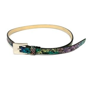 Via Spiga leather snakeskin belt
